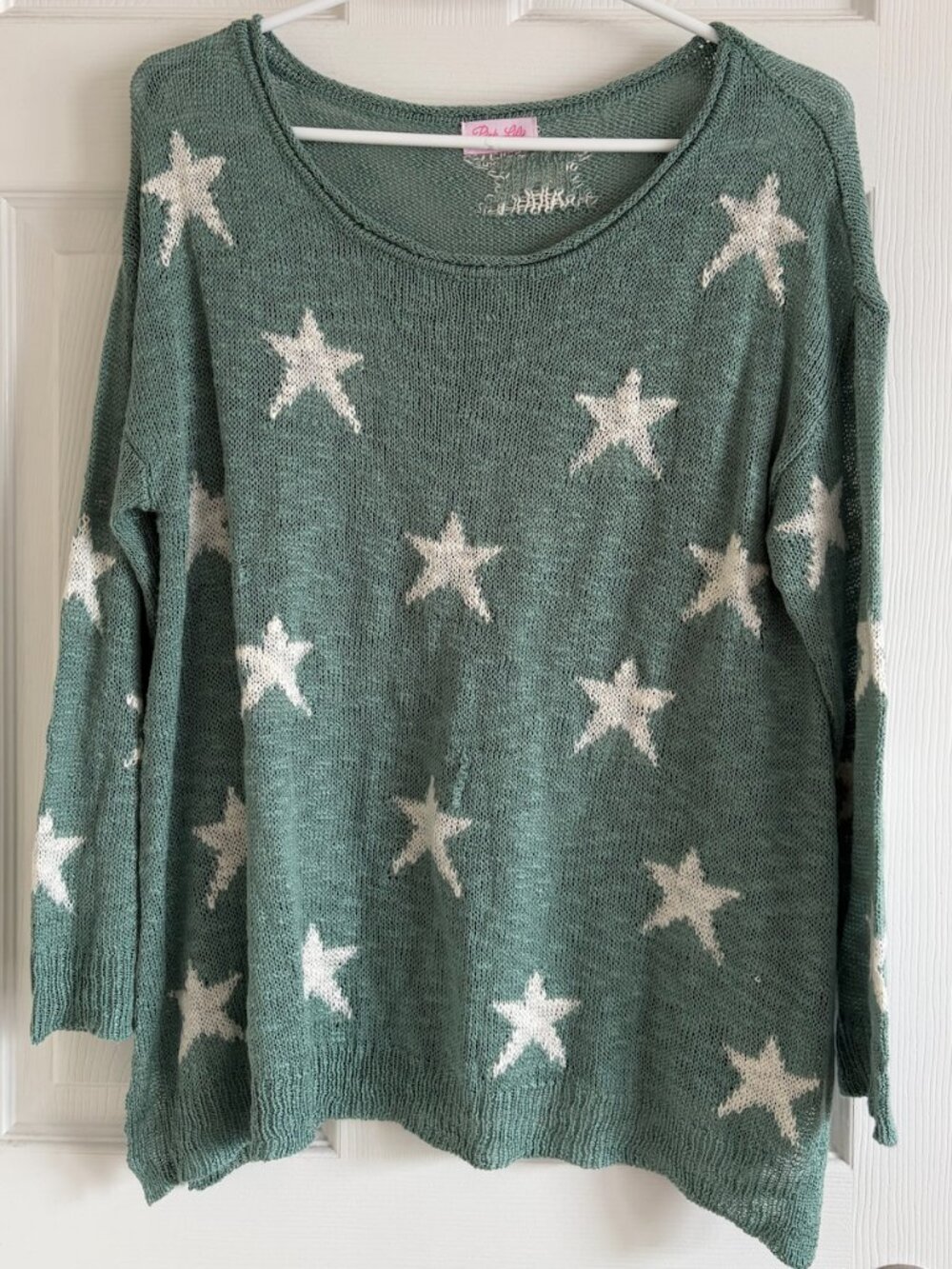 Pink Lily Stars Knit Cardigan